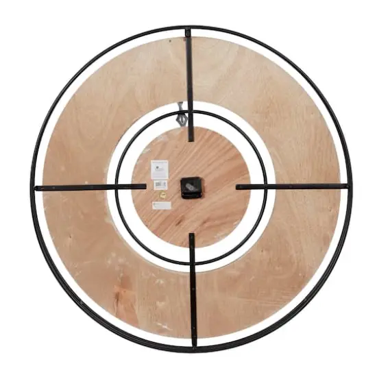 Brown Farmhouse Wood Wall Clock, 34" x 34" {7}