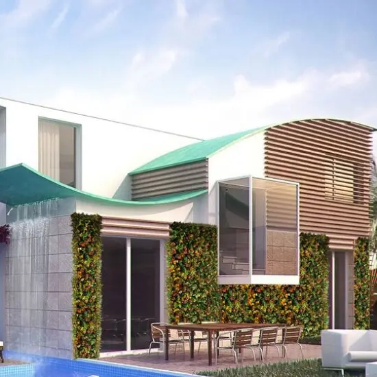 "Dakota" Artificial Foliage Plant Green Wall Panels, 4ct. {6}