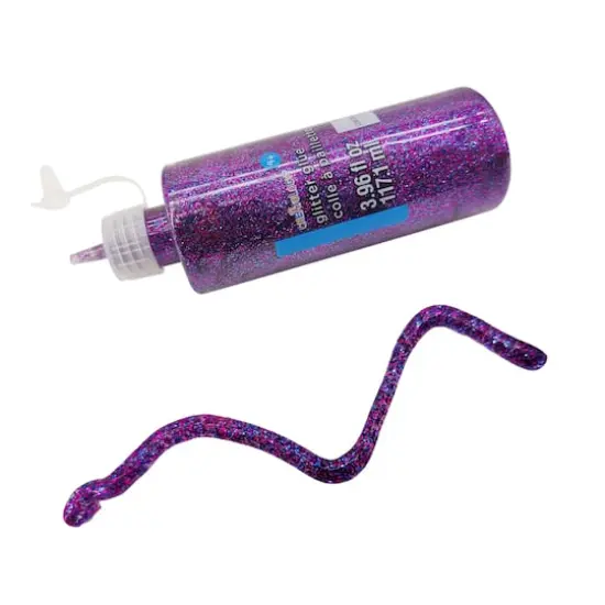 3.96oz. Purple Glitter Glue by Creatology&trade; {3}