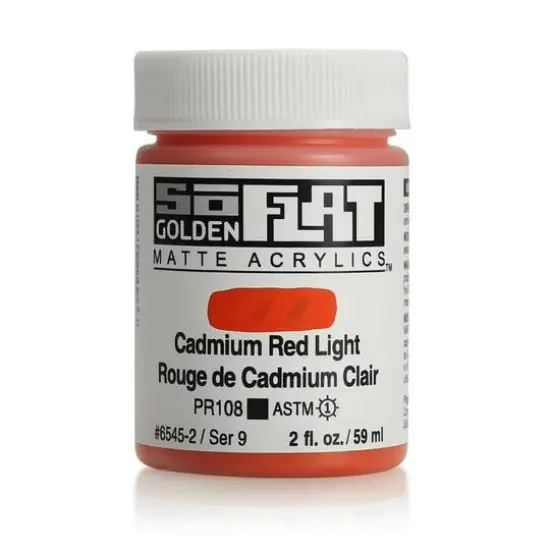 Golden&reg; 2oz. SoFlat Matte Acrylic Paint Cadmium Red Light {1}
