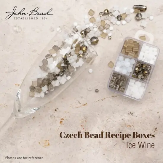 John Bead Czech Glass Recipe Box Beading Kit Ice Wine {4}