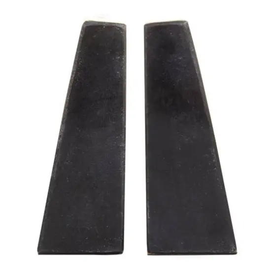 CosmoLiving by Cosmopolitan Set of 2" Black Marble Glam Bookends, 6" x 2" x 3" {7}