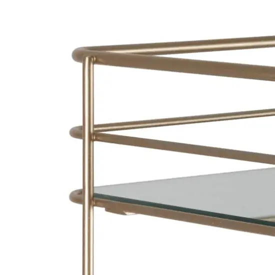 Elle D&eacute;cor Satin Gold 3 Tiered Spa Tower {6}