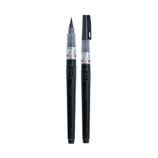 ZIG Chuji Fude No. 22 Brush Pen, Black Hair {3}