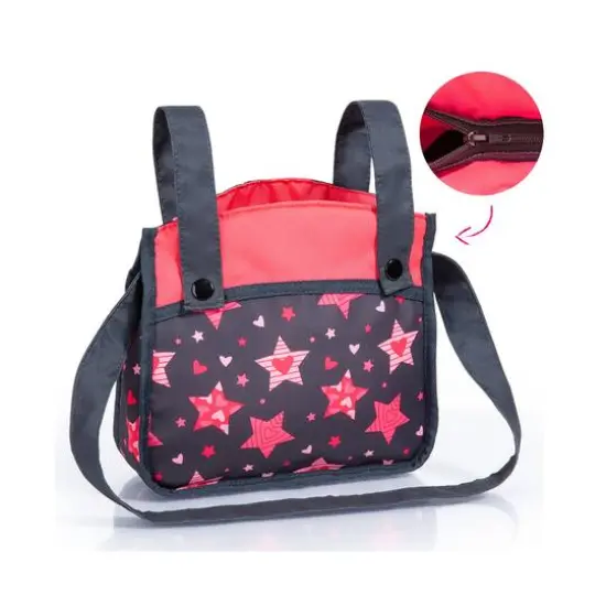 Bayer Design Neo Vario Red Stars Doll Pram & Car Seat Set {4}