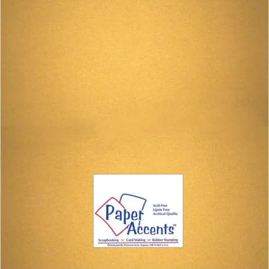 PA Paper&trade; Accents 12" x 12" Pearlized Cardstock, 25 Sheets Gold {1}