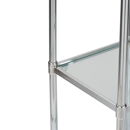 Organize It All Free Standing 4-Tier Glass Shelf Tower  {10}
