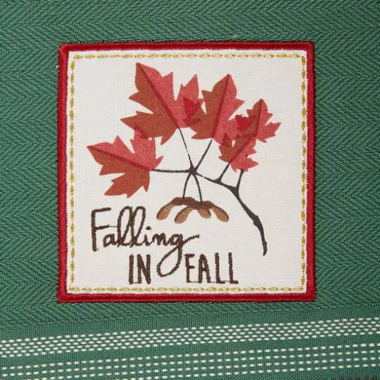 DII&reg; Falling In Fall Embroidered Dishtowel Set {8}