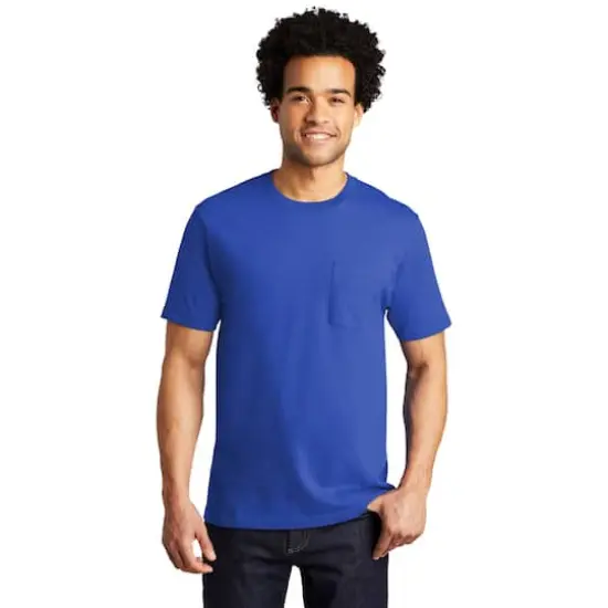 Port & Company&reg; Bouncer Pocket T-Shirt True Royal {3}
