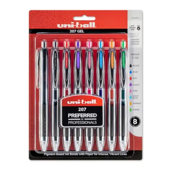 Uni-Ball&reg; Signo&trade; 207 8 Color Gel Pen Set {1}