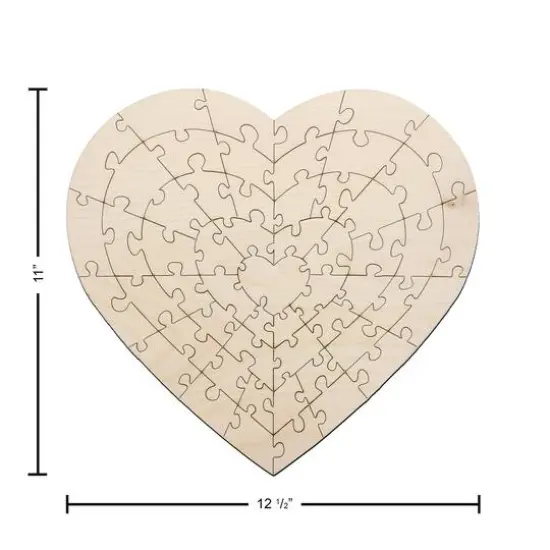 Leisure Arts&reg; Large Heart D.I.Y. Wood Puzzle {4}