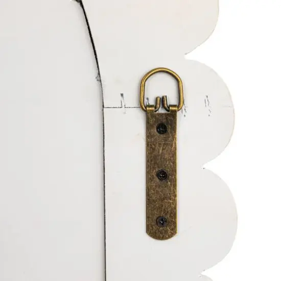 Hello Honey® 31.5" White Arched Raised Scallop Pattern Wall Mirror {3}