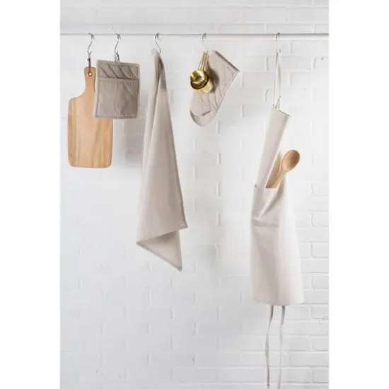DII&reg; Solid Chambray Bistro Apron Natural {5}