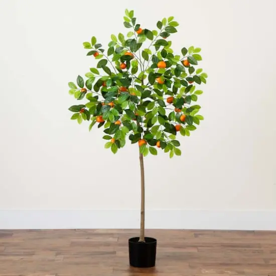 5ft. Potted Artificial Tangerine Tree {5}