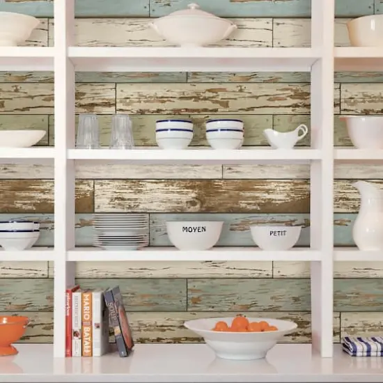 NuWallpaper Old Salem Vintage Wood Peel & Stick Wallpaper {4}