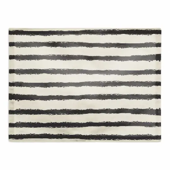 Stripes Cotton Twill Placemat Cream/Black {1}