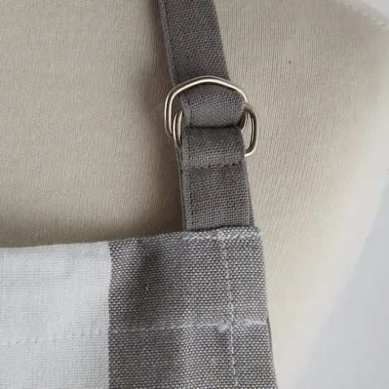 DII&reg; Buffalo Check Chef Apron Gray {5}