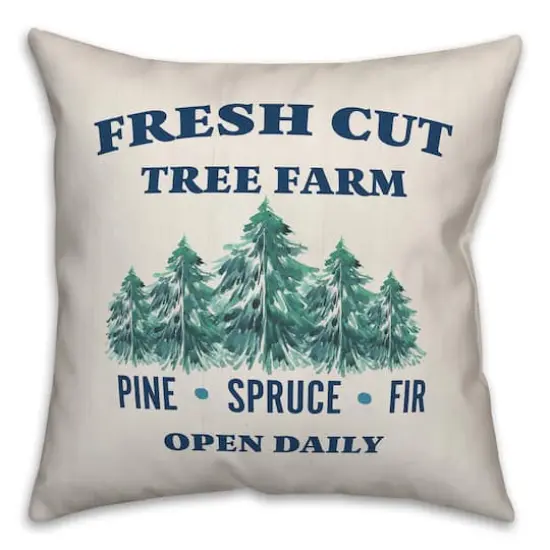 Fresh Cut Tree Farm 18x18 Throw Pillow {1}
