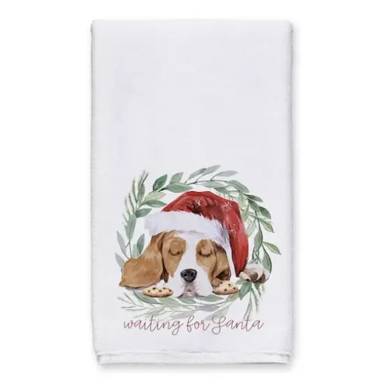 Santa Dog Tea Towels - Set of 3 {3}