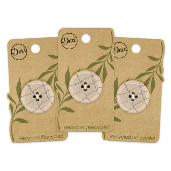 Dritz&reg; 28mm Beige-Camel Recycled Polyester Round Button, 3ct. {7}
