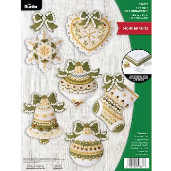 Bucilla&reg; Holiday Glitz Felt Ornament Kit {1}
