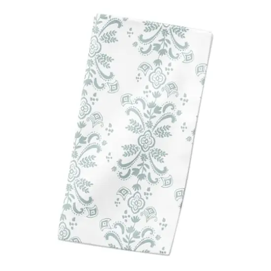Floral Crest Cotton Twill Napkin Blue {3}