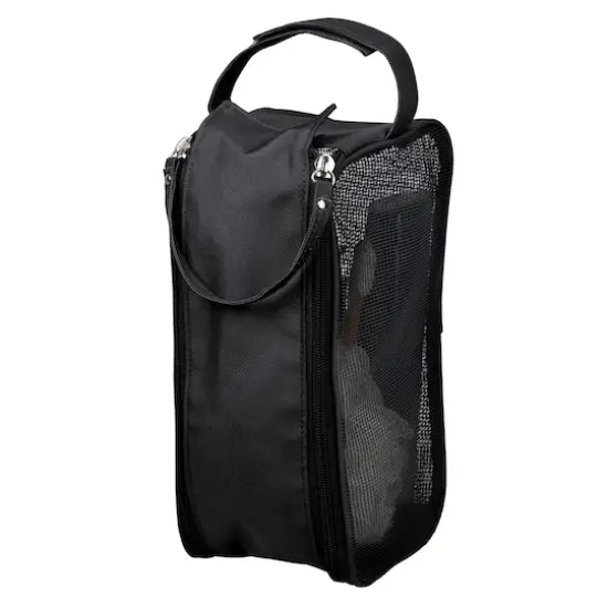 Simplify Black Hanging Mesh Toiletry Bag {4}