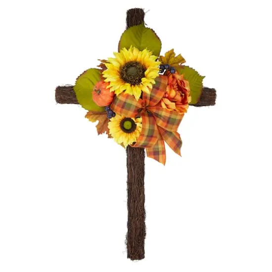38" Sunflower & Mum Remembrance Cross by Ashland&reg; {1}