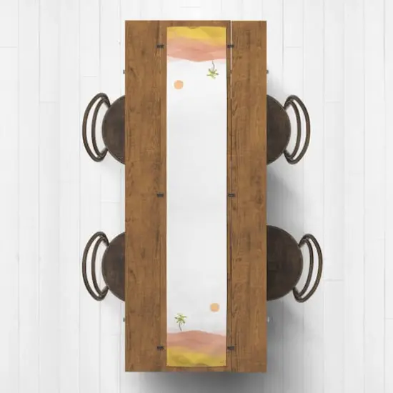 Watercolor Desert 16" x 90" Cotton Twill Runner {3}