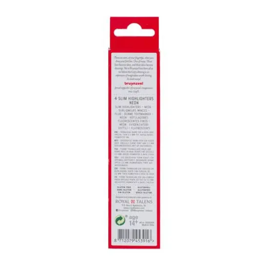 Bruynzeel Neon Colors 4 Slim Highlighter Set {3}