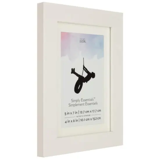 Simply Essentials&trade; 4" x 6" White Frame with Mat by Studio D&eacute;cor&reg; {6}