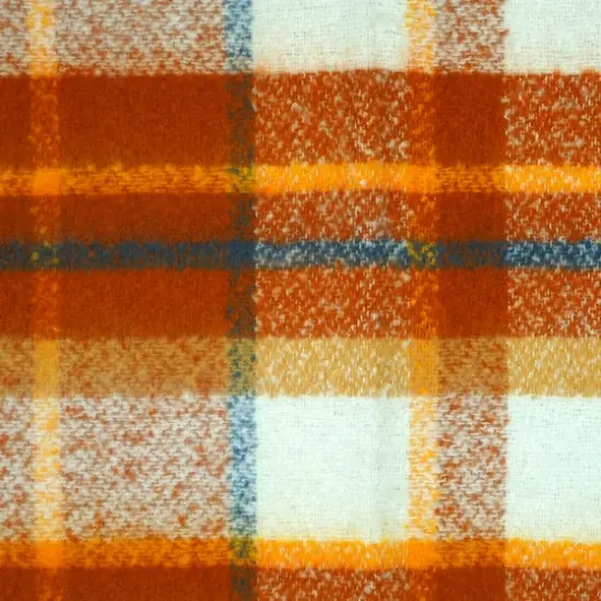 50" x 60" Orange & White Plaid Throw Blanket by Ashland&reg; {3}