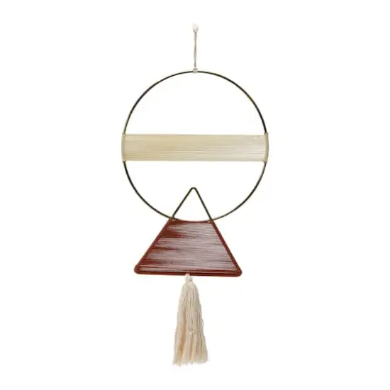 Hello Honey&reg; Geometric Metal & Cotton Wall Hanging with Tassel {1}