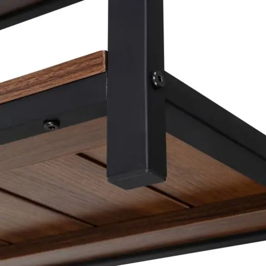 Honey Can Do Walnut Entryway Shoe Storage & Bench {12}