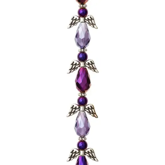 Purple Mix Glass & Metal Angel Beads by Bead Landing&trade; {1}