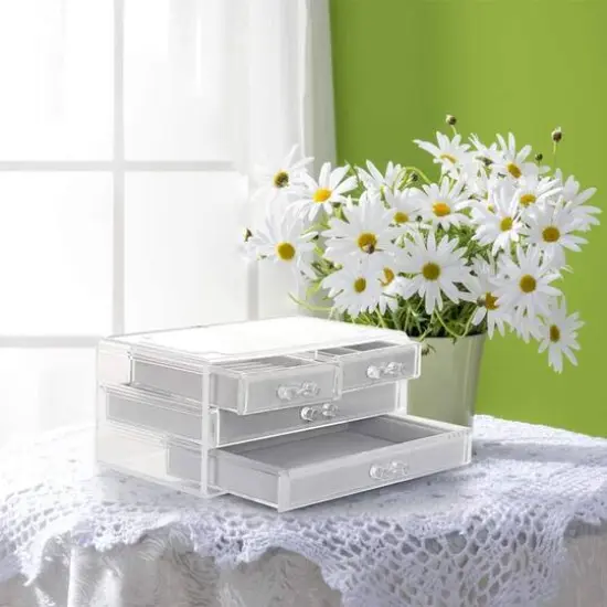 Iron Gray Triple Acrylic Jewelry Box {8}