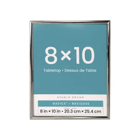Basics&trade; 8" x 10" Silver Rounded Metal Frame by Studio D&eacute;cor&reg; {1}