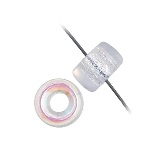 John Bead 9mm Transparent Crystal AB Czech Glass Pony Beads, 100ct. {4}