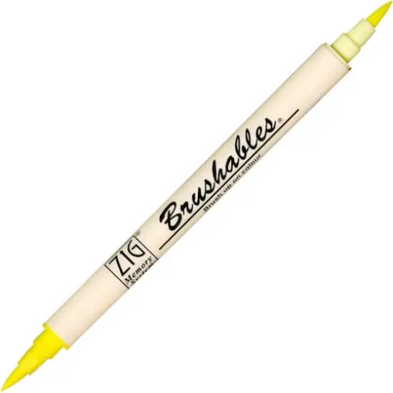 ZIG Memory System&reg; Brushables&reg; Dual-Tip Marker Pure Yellow {1}