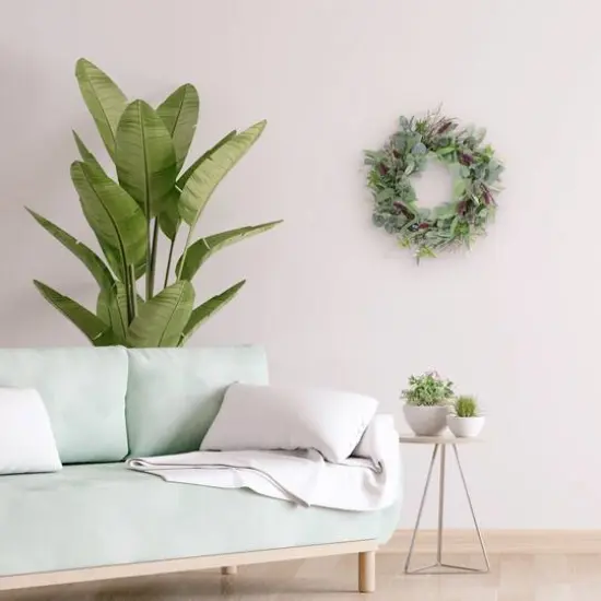 24" Spring Lavender & Thistle Wreath {6}