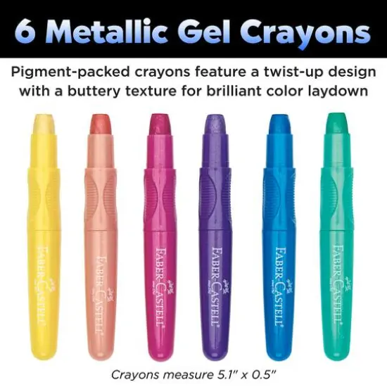 Faber-Castell 6 Color Metallic Gel Crayons {3}