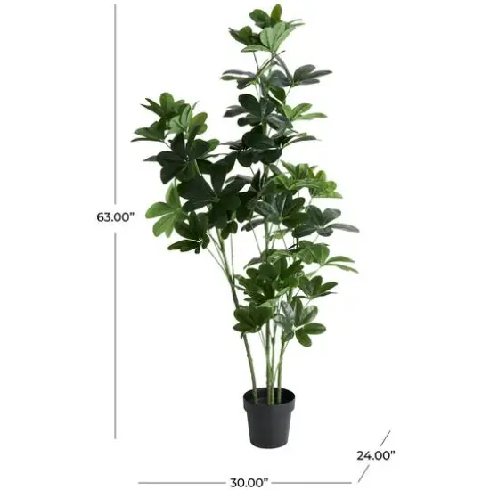 5ft. Potted Green Faux Foliage Artificial Money Tree {8}