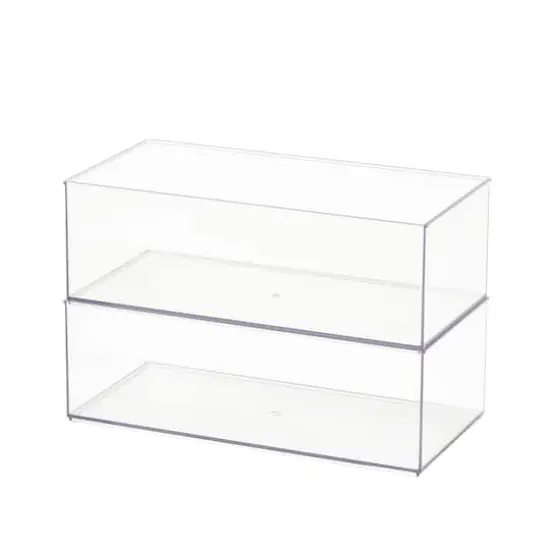 12" x 6" Clear Stacking Storage Bin by Simply Tidy&trade; {7}