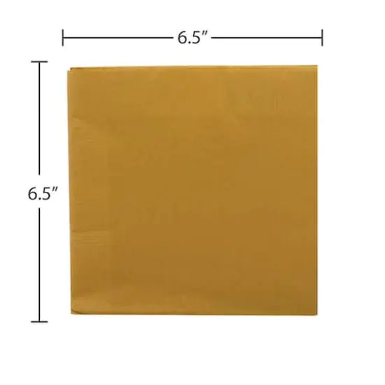JAM Paper Medium Lunch Napkins, 100ct. Gold {4}