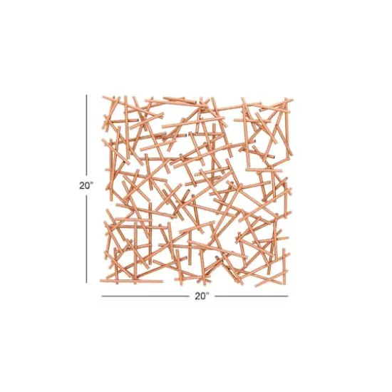 20" Copper Metal Contemporary Abstract Wall D&eacute;cor Set {5}