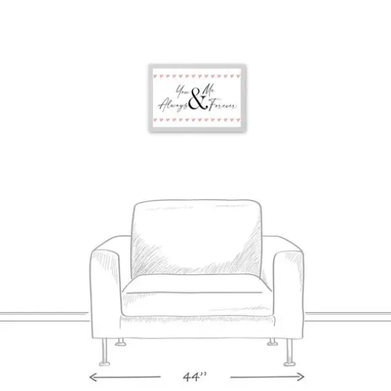 You & Me Always & Forever White Framed Canvas {4}