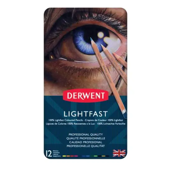 Derwent Lightfast Color Pencil 12 Color Tin Set {1}