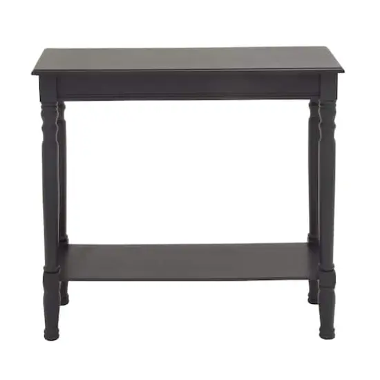 Black Traditional Wood Console Table, 32" x 32" {1}