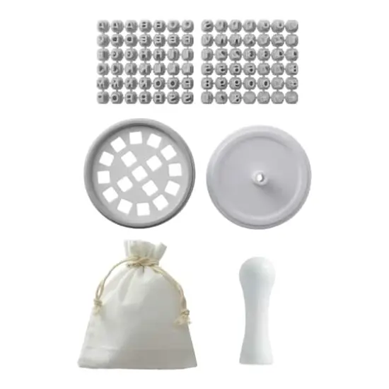 Alphabet & Number Cookie Embosser Kit by Makery&trade; {1}