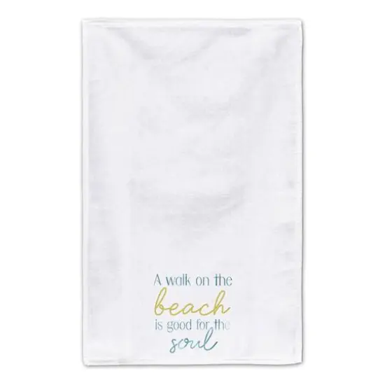 A Walk On The Beach Tea Towel Set Blue/Yellow {5}